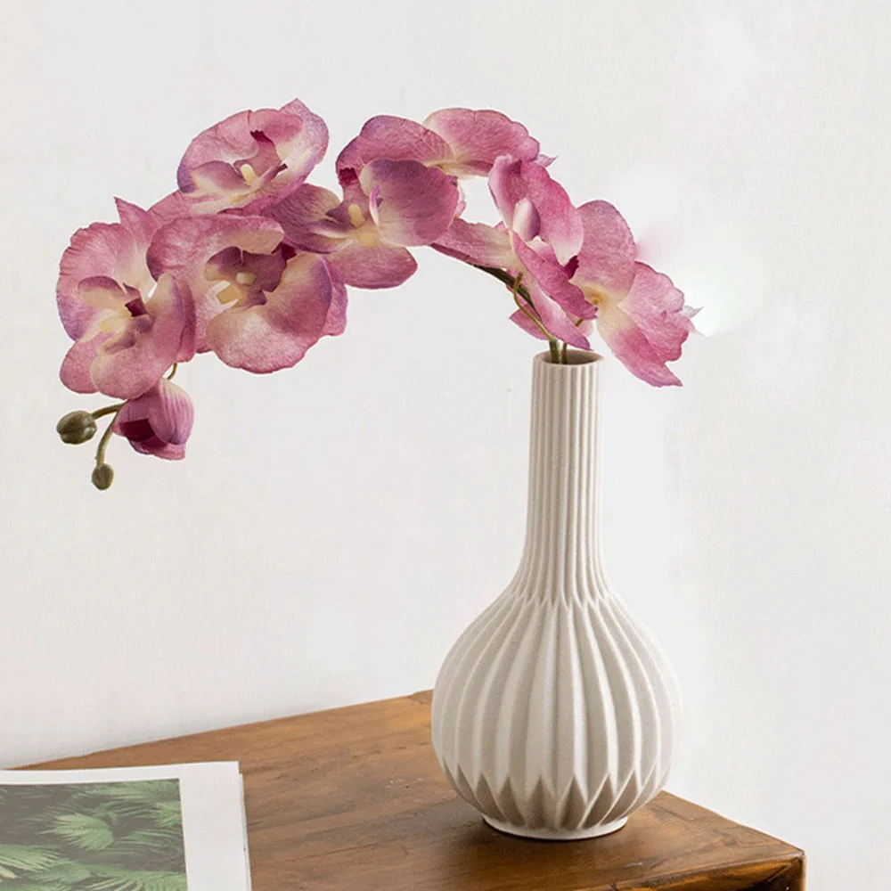 

1Ceramic White modern simple Nordic ceramic decoration vase dryflower simulation flower living room TV cabinet flower decoration