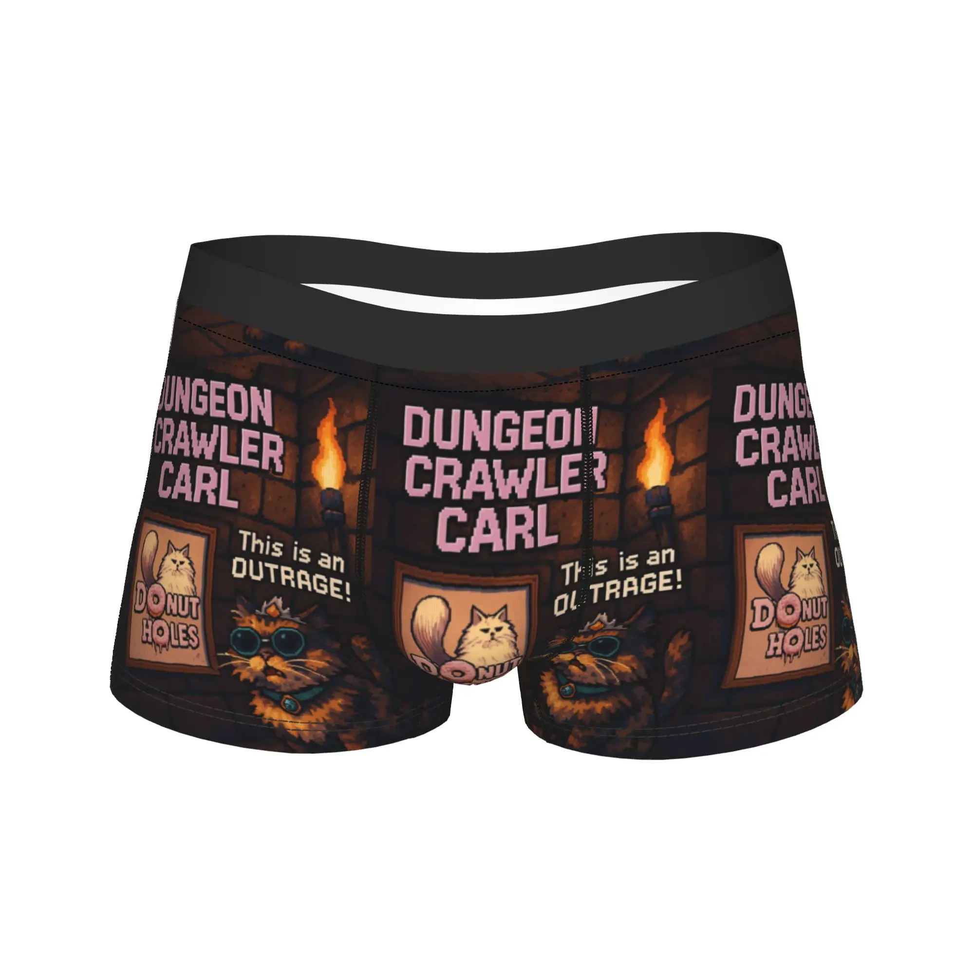 

Donut Cat Dungeon Crawler Carl Underwear Classic Underpants Printed Shorts Briefs For Men 3D Pouch Large Size Boxer Shorts
