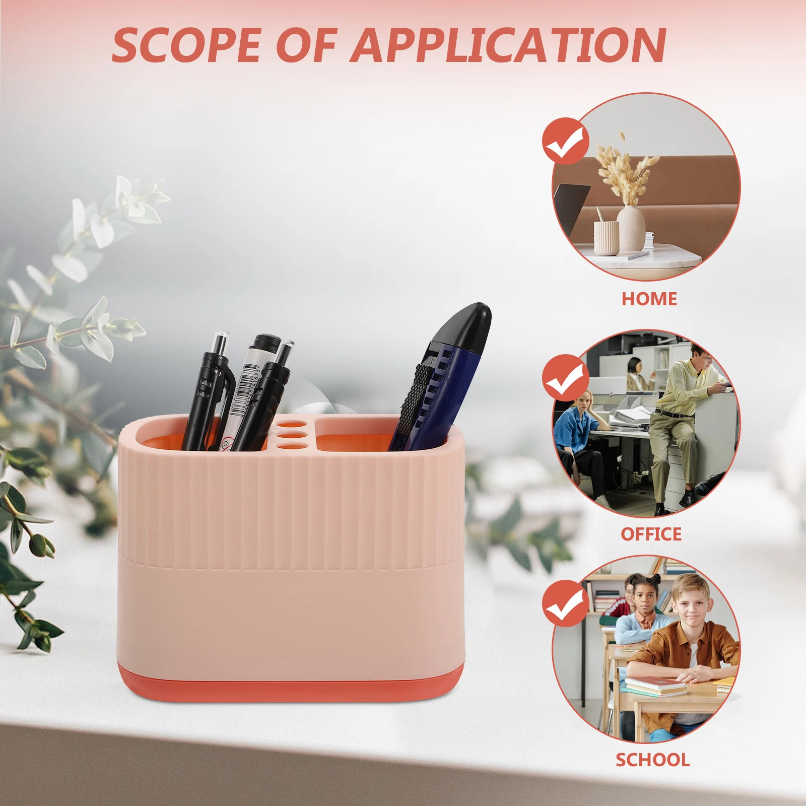 

2 Pcs Pen Storage Box Desktop Organizer Office Accessories Stationary Suplies Pots Officr Supplies Table