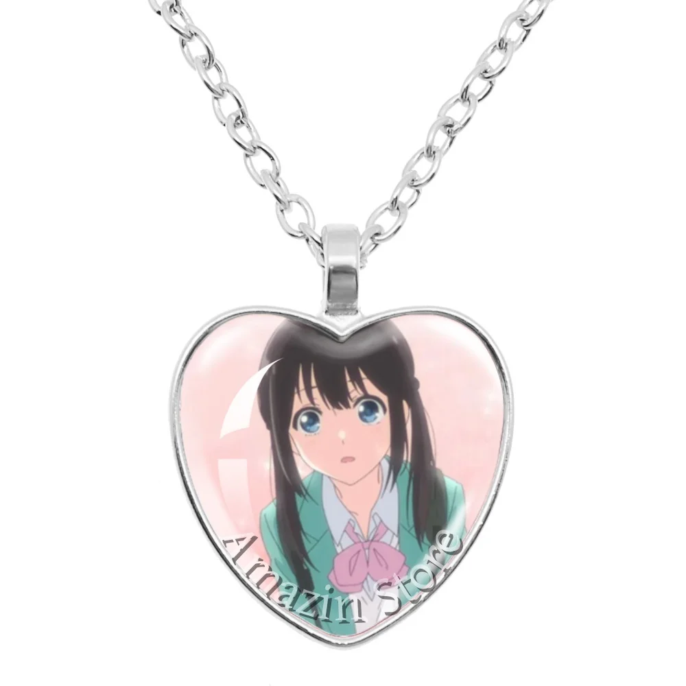 25mm Heart Necklace Anime I Want to End This Love Game Character Scallion Youxi Yesakura Meijiu Handmade Glass Jewelry GiftJD029