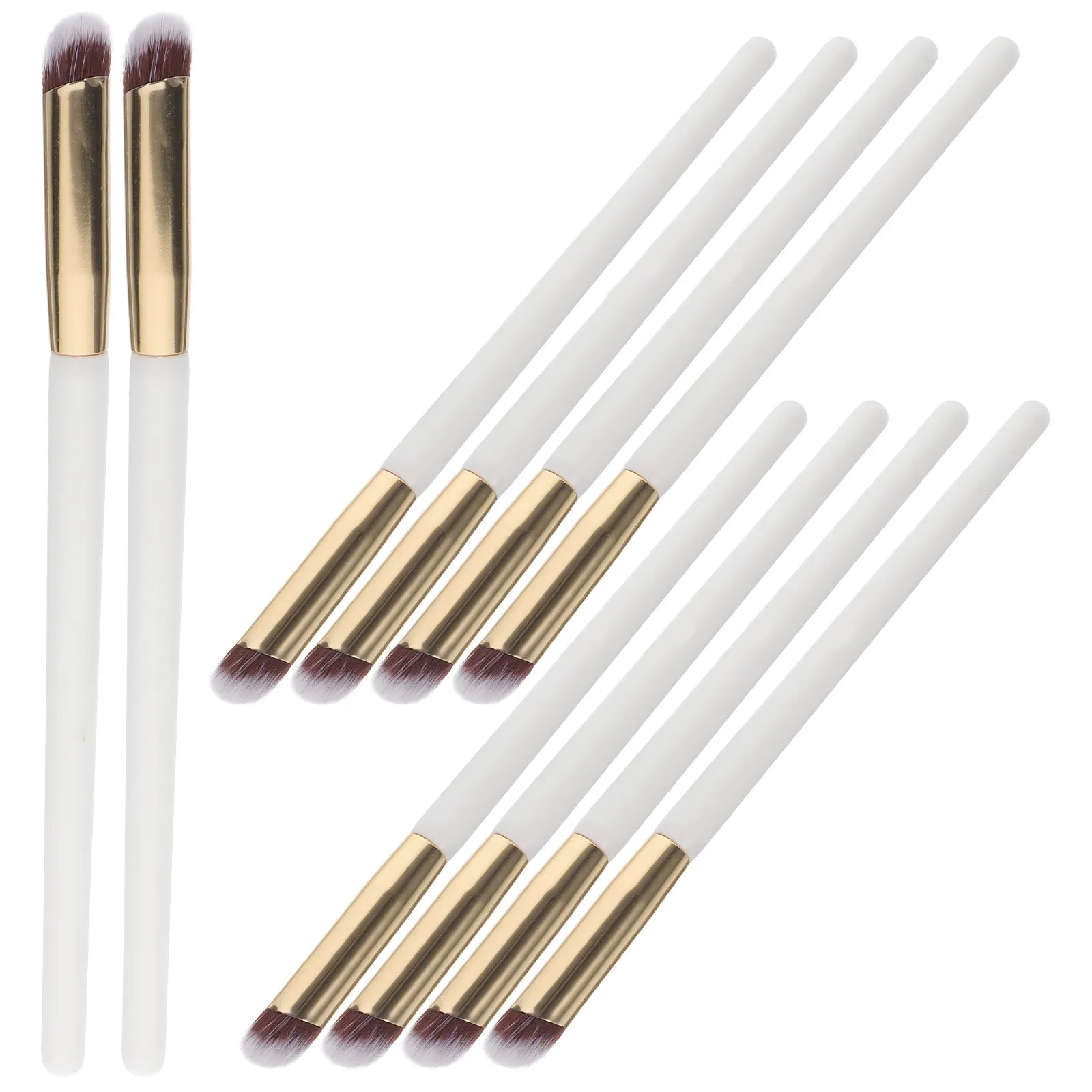 10Pcs Thumb Concealer Brush Sturdy Comfort Handle Angled Eye Makeup Brush for Concealer Blending Foundation Shadow Application