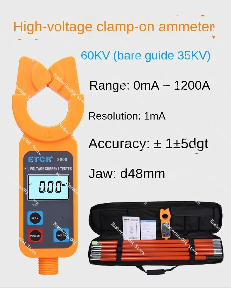 

Etcr9000s High & Low Voltage Clamp Ammeter 9200b High-Voltage Tester High-Altitude Leakage Current Detector