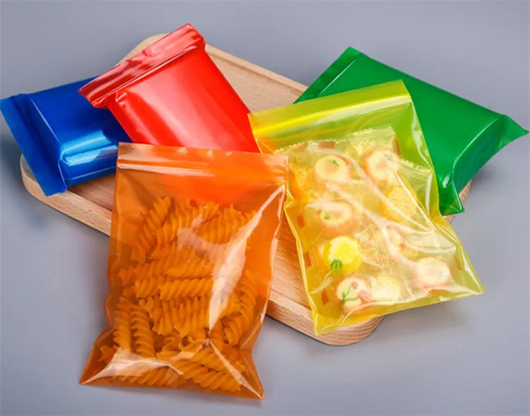 100 sztuk gruby kolor PE Zip Lock worek do przechowywania zamykane plastikowe zdjฤcia bateria karta USB rฤcznik bielizna x-mas opakowanie na prezent