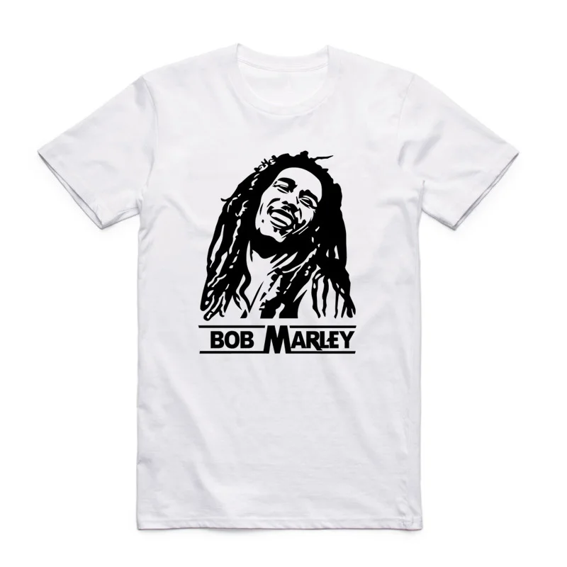 

Asian Size Men Women Printing Bob Marley Fashion T-shirt O-Neck Short Sleeves Jamaica singer Reggae Rastafari T-shirt HCP4118