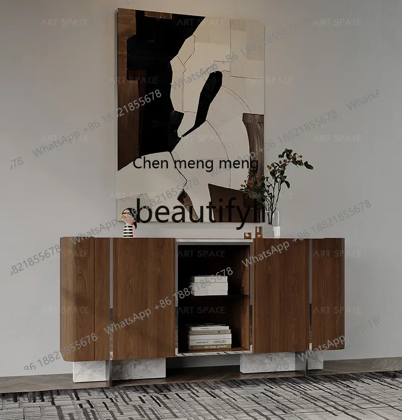 

G Italian light luxury marble dining side cabinet modern minimalist locker wine cabinet