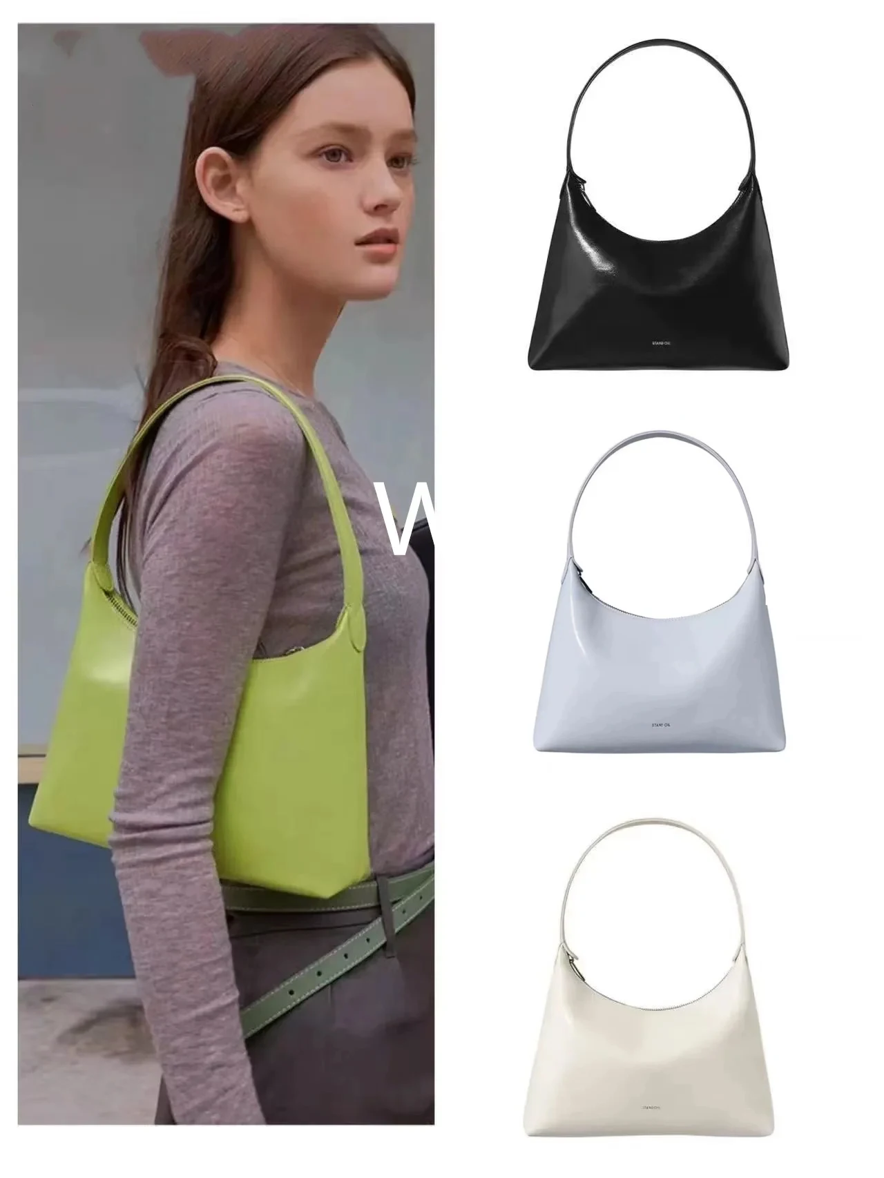 

Candy Colored Underarm Hobo Bag Women's Handbag Shoulder Bag Korean Sle PU Leather Casual Summer Bag for Daily Use Versatile