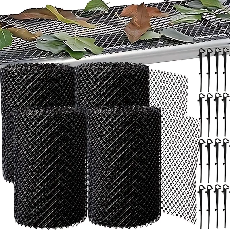 

16 см × 6 м пластиковая сетка против падения, сетчатый фильтр, садовая сетка для птиц, забор, желоб, защита от листьев, ветвей, пластиковая сетка