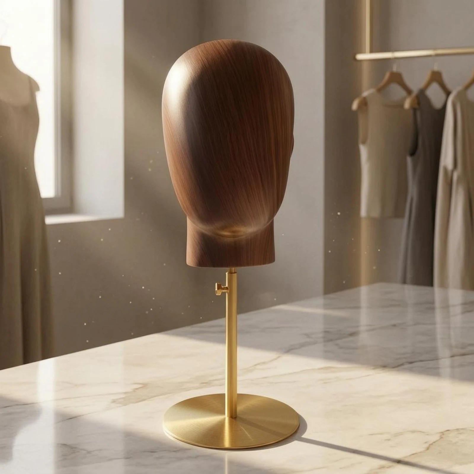 

Hat Display Stand Round Base Mannequin Head Stand Adjustable Head Display Fiberglass Lightweight