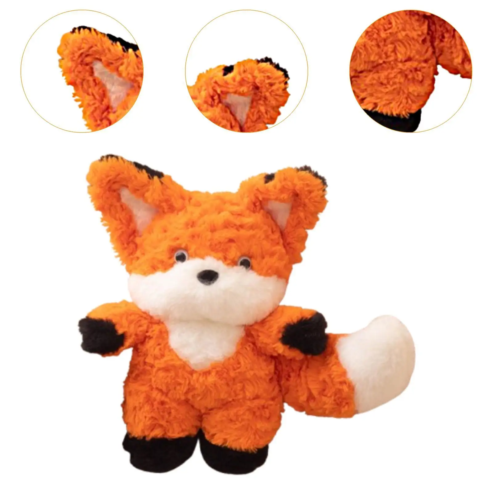 Juguete de peluche de zorro, muñeco de peluche bonito, decoración del hogar, Animal relleno ligero encantador y suave