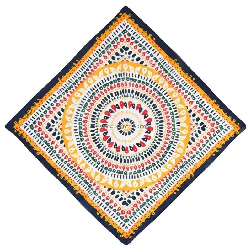 Multifunctional Breathable Headscarf Print Pattern Square Breathable Head Scarf Trendy Youth Accessory