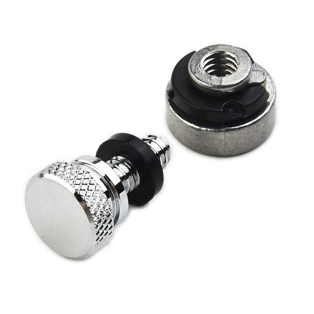 Bolt Screw Mount Nut Rear Fender Seat Office Outdoor Chrome Knurled For Harley Touring Knurled Bolt Silver Nut