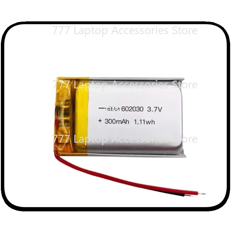 FOR  Soshine 602030 300mAh Lithium Rechargeable Battery 3.7V Li-ion Polymer Battery Bluetooth Headset Speaker Monitor Self-Timer