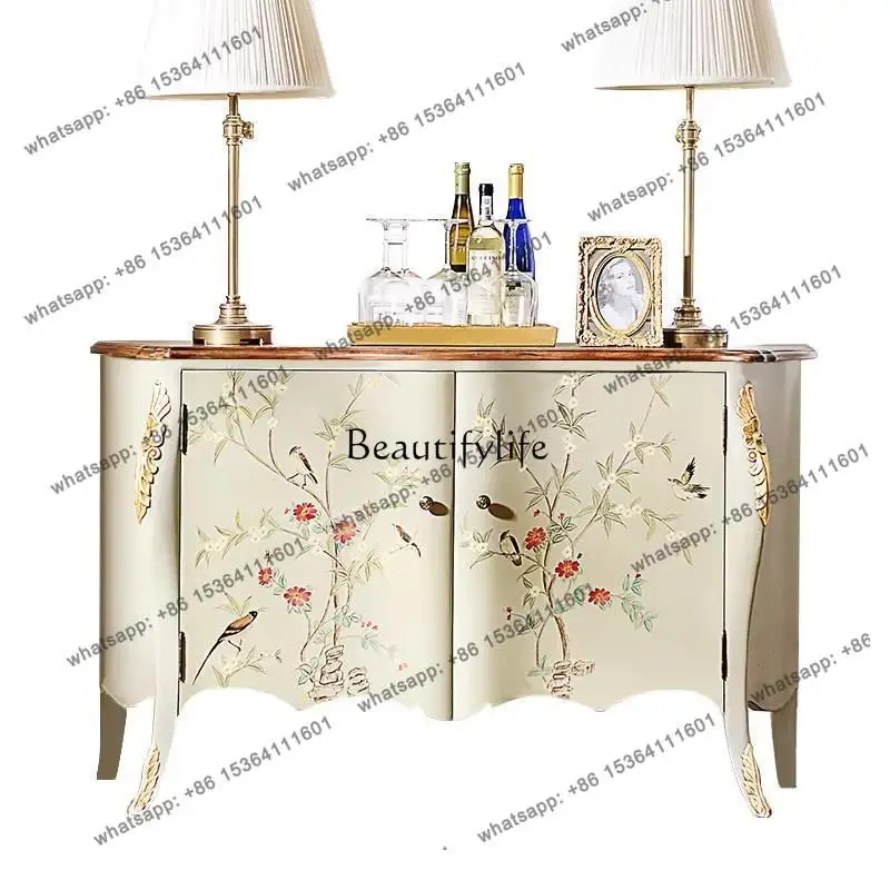 Customization American Porch Cabinet Light Luxury Painted Home Entrance Hall Cabinet Living Room