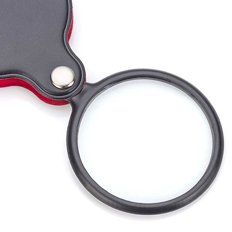 Glass 48mm 8X Pocket Folding Magnifier Loupe Glass Gift