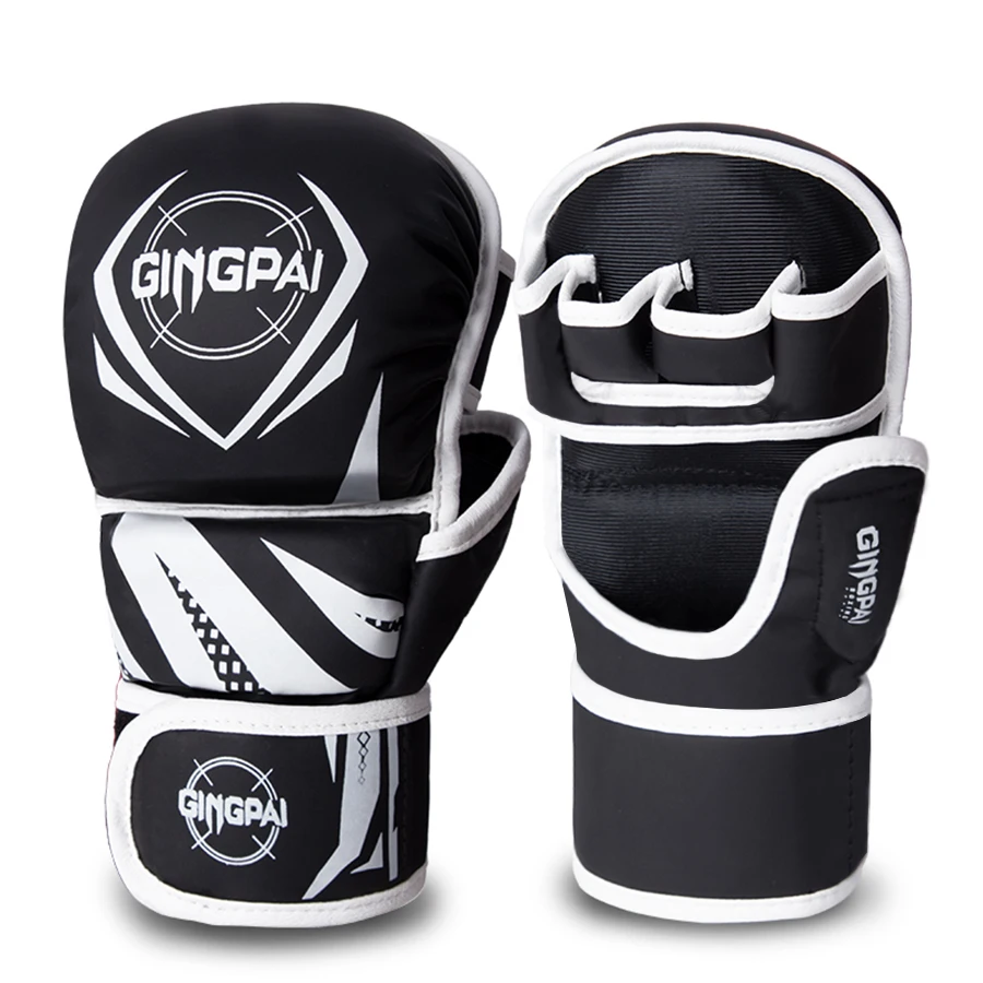 Professionelle MMA Halbfinger-Kampfboxhandschuhe, verdickte Sanda Free Fighting Mixed Martial Arts Trainingshandschuhe – Detail 8