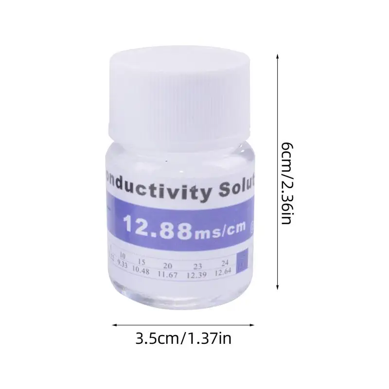 Calibración TDS Solución tampón líquido 25 ml 84us/cm 1413us/cm 12,88 ms/cm 35PPT 1382PPM solución de calibración para probador EC TDS