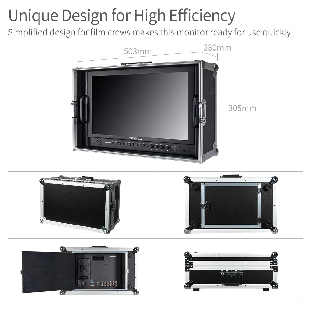 SEETEC P173-9HSD-CO 4K HDMI 3G SDI Carry on Broadcast Director Monitor Full HD 1920x1080 Aluminum Design with YPbPr Video Audio