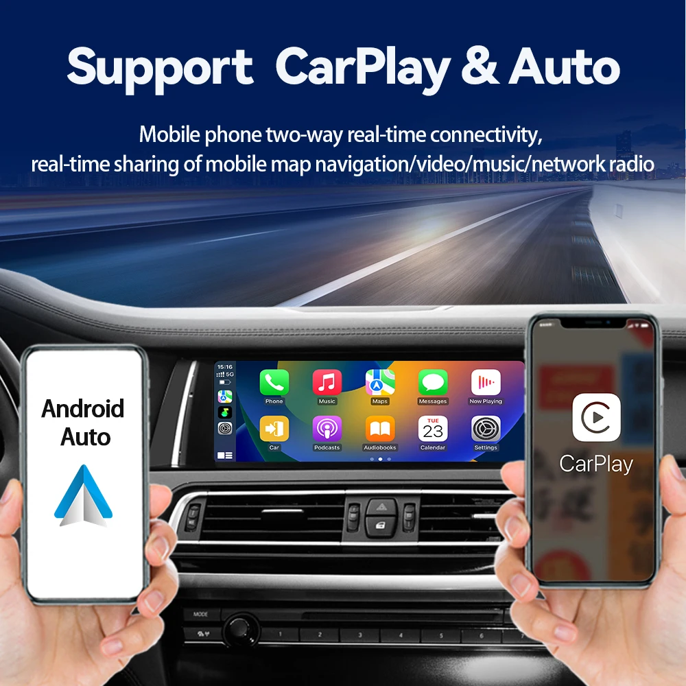 Factory price car wireless carpet Android system, car video player, BMW 7 Series F01 F02 CIC NBT, ID6 ID7 ID8 UI, 10.25 inches