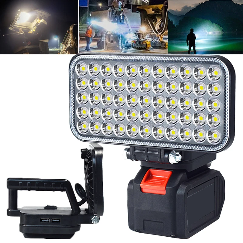 

Рабочий фонарь, 8-дюймовый беспроводной светодиодный фонарик для Makita, литий-ионный аккумулятор 18 В, архитектурное освещение для кемпинга для BL1430 BL1830