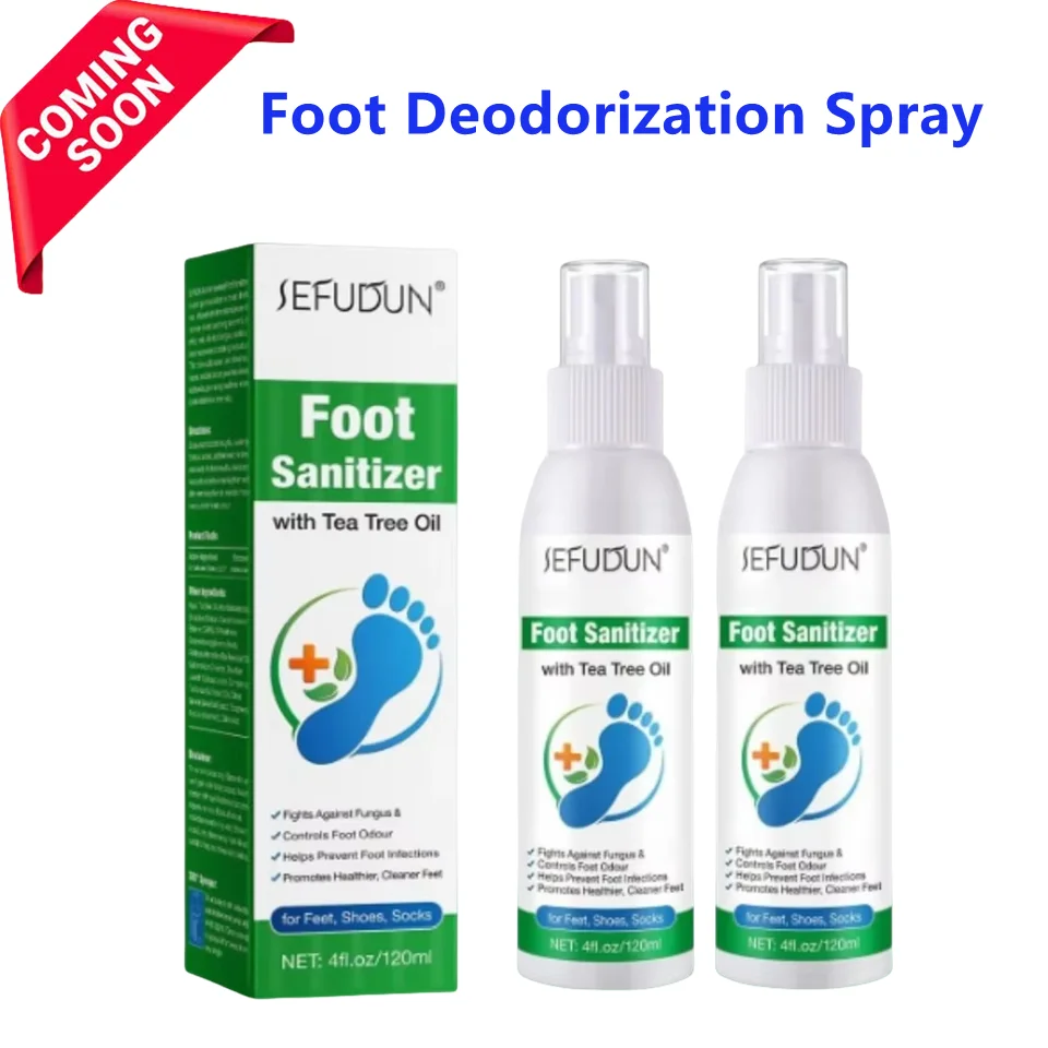 

1/2Pcs Foot Deodorization Spray Removal Odor with Tea Tree Oil Foot Sanitizer Spray Moisturize Foot Drying Foot Odor Deodorant