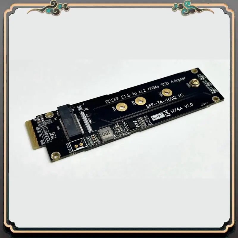 

ASMA-Pcie X4 5.0 Nvme Extension Riser Card M.2 SSD To EDSFF 4C+ E1.S Adapter For M.2 NGFF Key M (2230) 22Mm X 80Mm Nvme Card