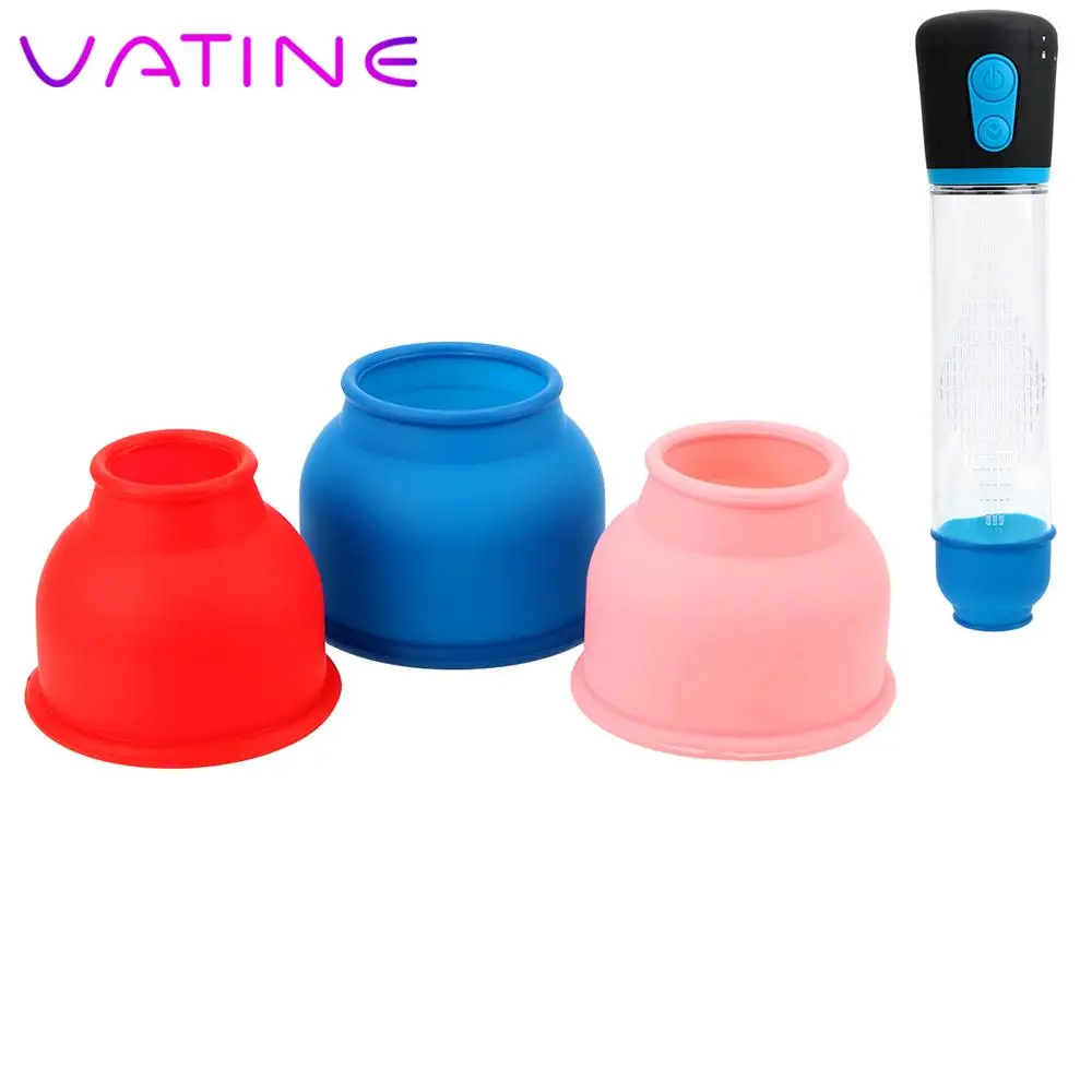 Penis Pump Sleeve Enlargement Penis Pump Accessories Silicone Ring Sleeve Protection Accessories 3 Piece/Set