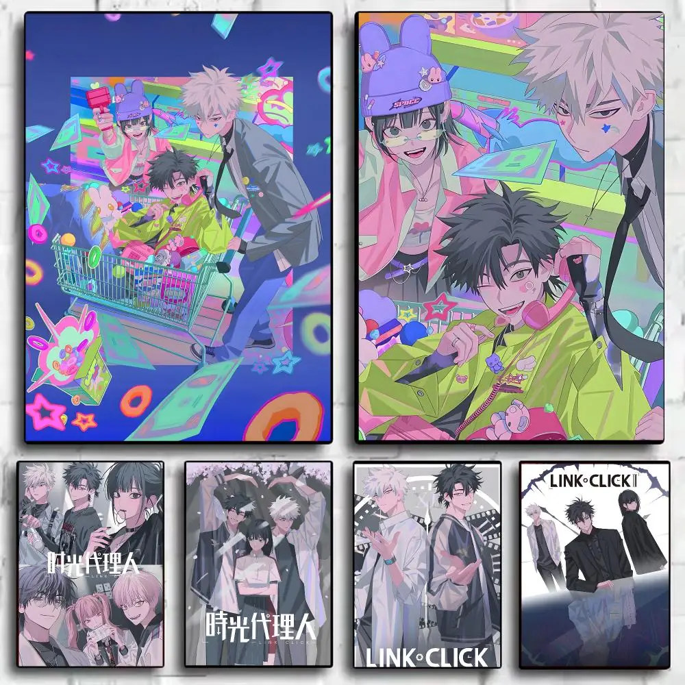 Anime L-Link Click Poster Decorative Wall Sticker Mural Photo Print for Bedroom Living Room Hallway Home Decor Gift