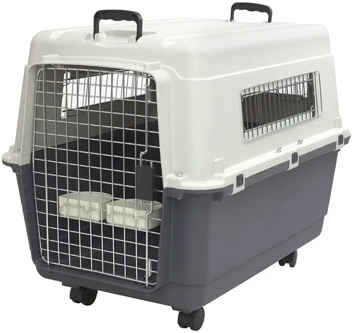 Portable Plastic Indoor Outdoor Wholesale Pet Aviation Transport Box Function Large Dog Cage Plastic Kennels