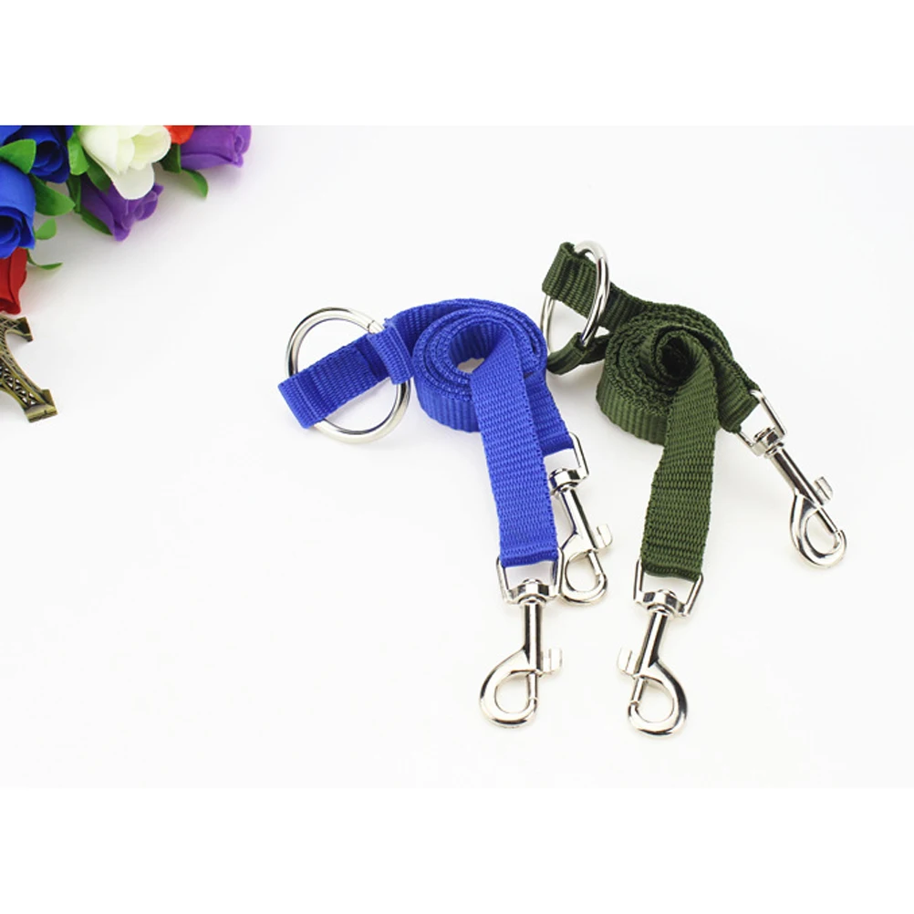 

Pet Leash Double Dog Harness Small Hauling Cable Durable Nylon No Tangle Dual Clips For Walking Running