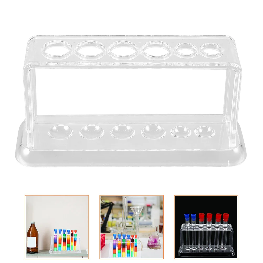 Test Tube Rack Centrifuge Laboratory Shelf Experiment Stand Six-holes Container Batteries