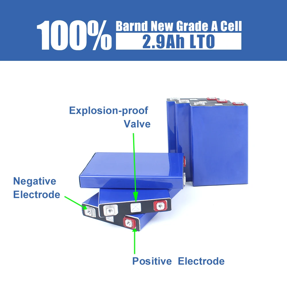 Imagem -02 - Selianenergy-grade a Lto Bateria 2.3v 2.9a Cells Bateria de Ciclo Profundo 12v 24v 48v Bateria Recarregável para Sistema Solar de Barco Diy