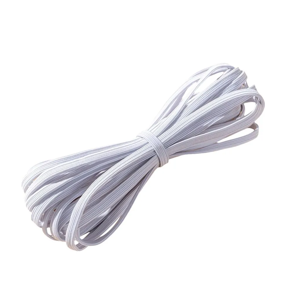 Clothing Accessories 6/8/10MM Flat Elastic Bands White/Black DIY Elastic Rubber Band Sewing Stretch Rope for Trousers Belt