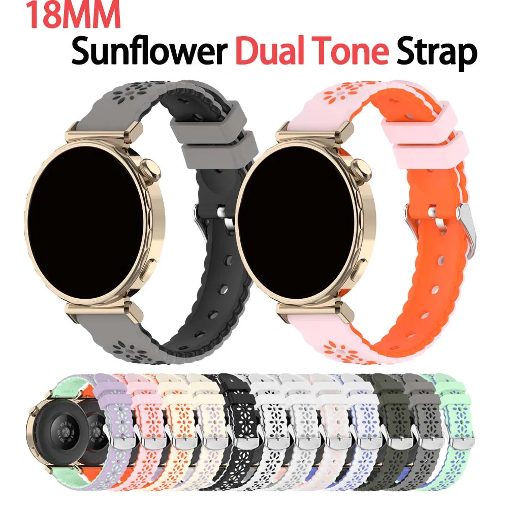 Correa de 18mm para Xiaomi Watch S4, pulsera de dos colores de 41mm para Oneplus Watch 3 de 43mm/Oppo Watch X2 Mini/Venu 4 de 41mm 2S 3S