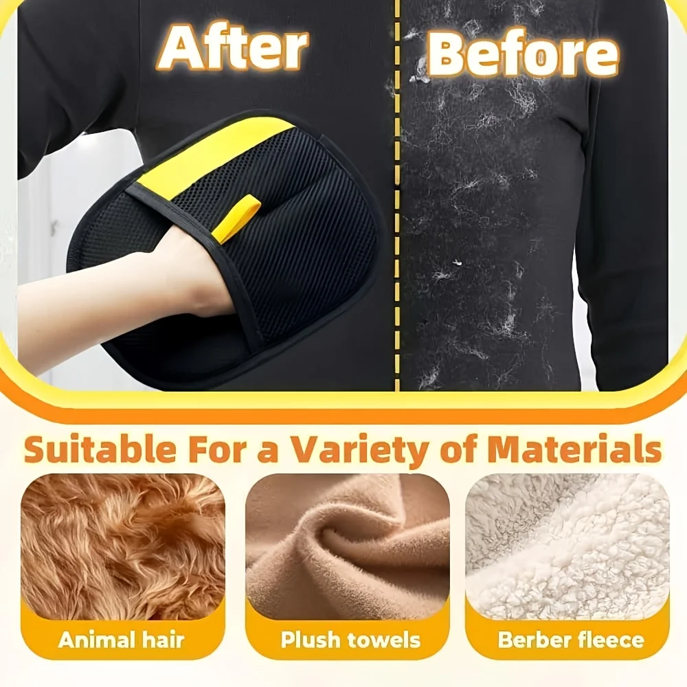 Pet Hair Removal Gloves Brush Brushes Tool Remover Cat Dog Grooming Cleaning Removing Collection Sofa Carpet Clothes House Home