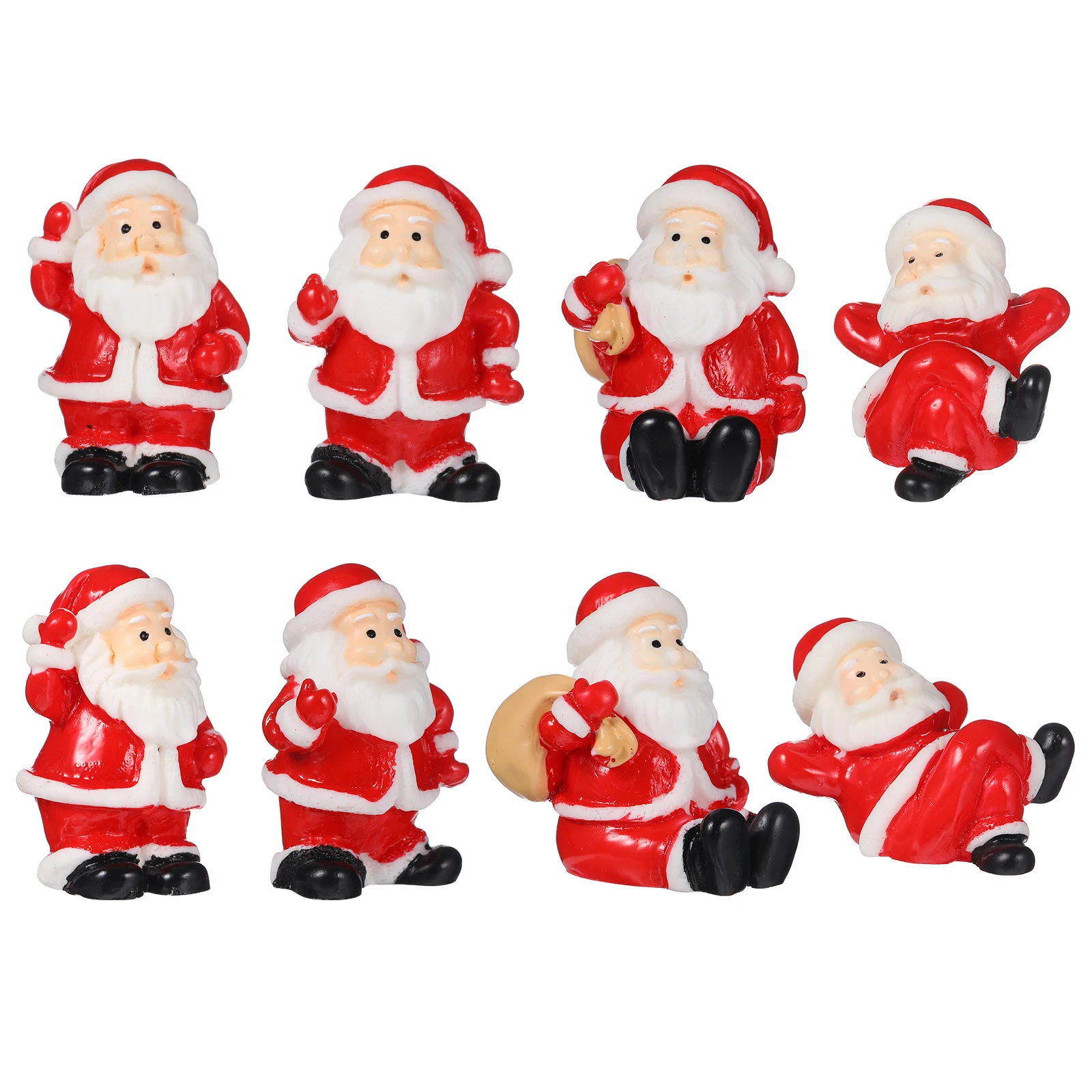 

12Pcs Christmas Ornaments Resin Festive Miniatures for DIY Craft Projects Home Office Desktop Christmas Decorative Accents