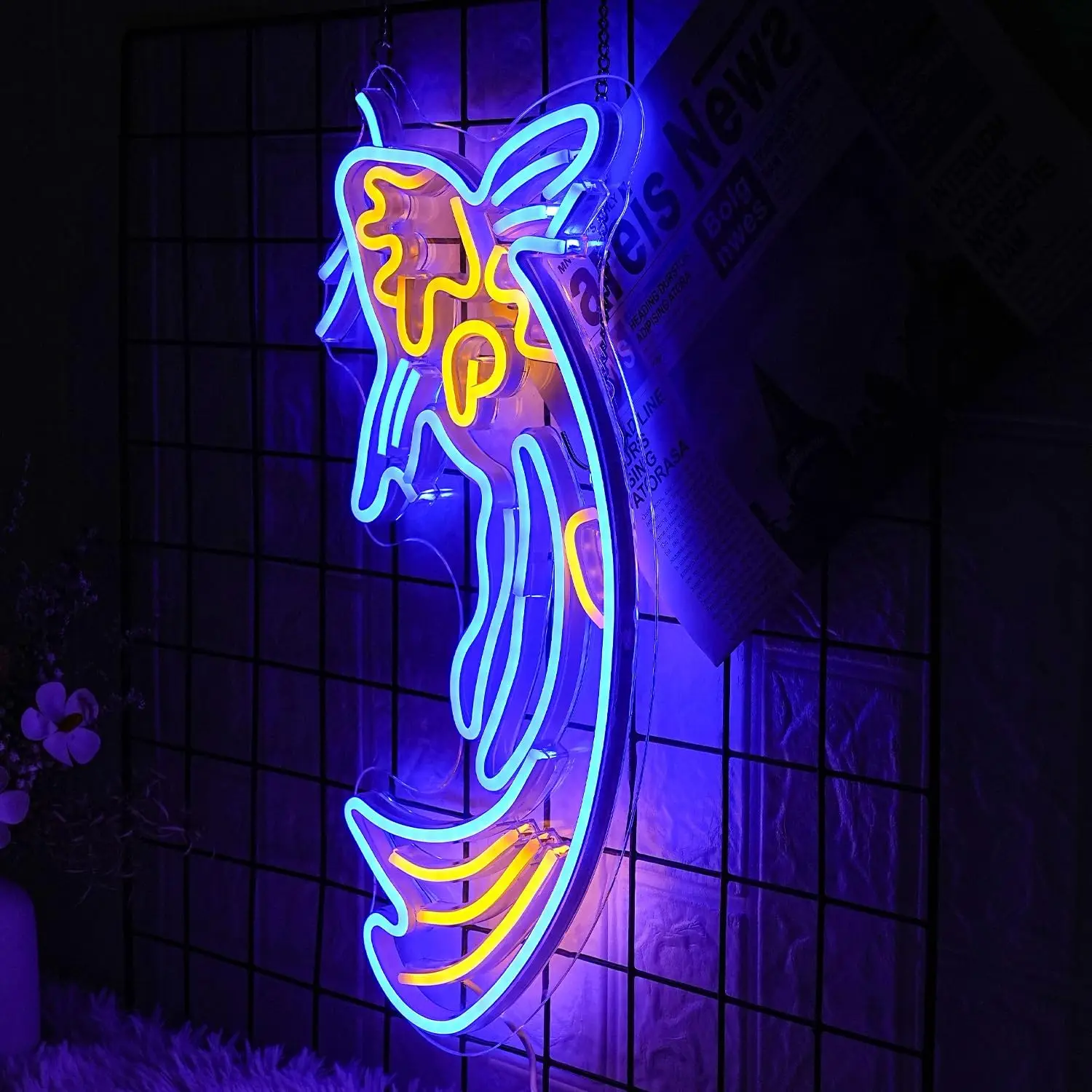 Fish Neon Sign Carp Neon Lights LED Lucky Fish Night Light For Wall Decor USB Powered For Bar Restaurant Office Fish Room Pond