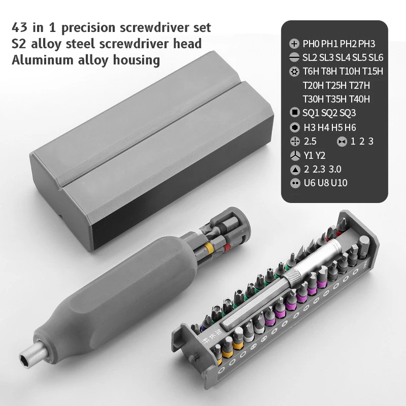 Precisie Schroevendraaier Set 8 32 43 46 in 1 Torx Hex Phillips Magnetische Schroevendraaier Bit Telefoon Horloge Laptop Mini Reparatie Tool Set