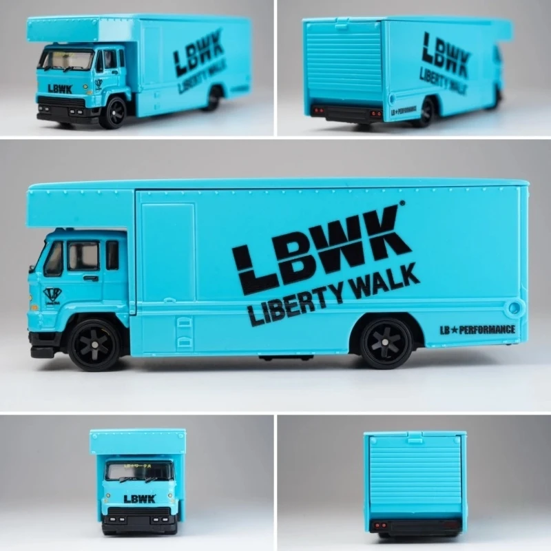 Original 2025 HotWheels 1/64 รถขนส่งทีมรุ่นFLF56 Nissan Skyline Chevrolet Mercedesจําลองสะสมรุ่น