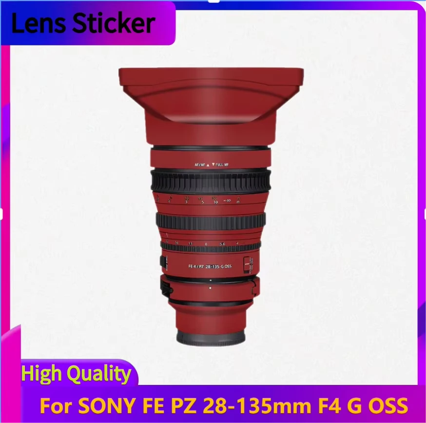 

Для SONY FE PZ 28-135 мм F4 G OSS наклейка на объектив защитная наклейка на кожу пленка против царапин защитное покрытие SELP28135G F/4 28-135