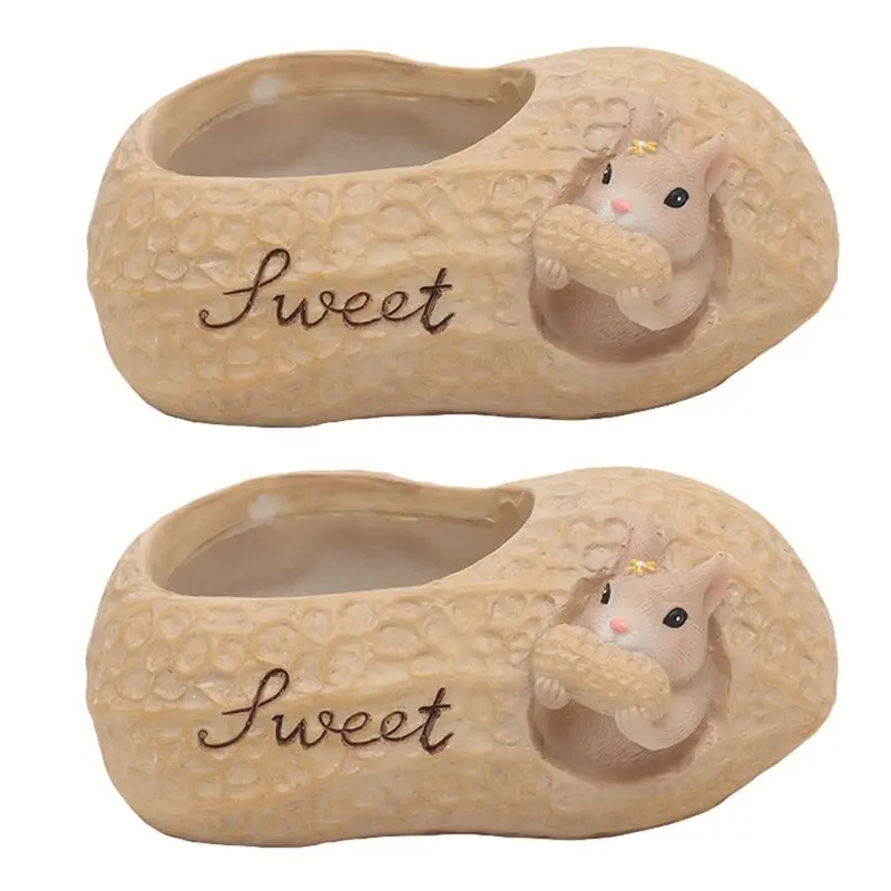 

AT05-Кашпо из смолы в форме белки для сада, настольный, для суккулентов, декор для комнатных растений