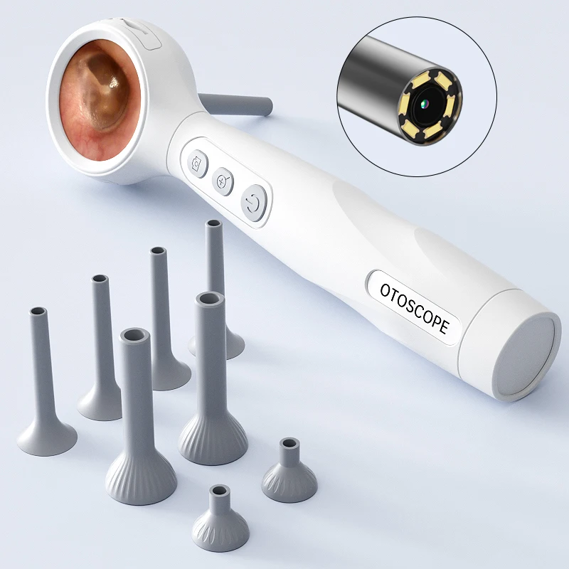 

Digital Otoscope Camera 1.38'' Screen HD1080P Visual Ear Cleaner with 6LEDs Portable Video Ear Endoscope Ear Wax Removal Tool