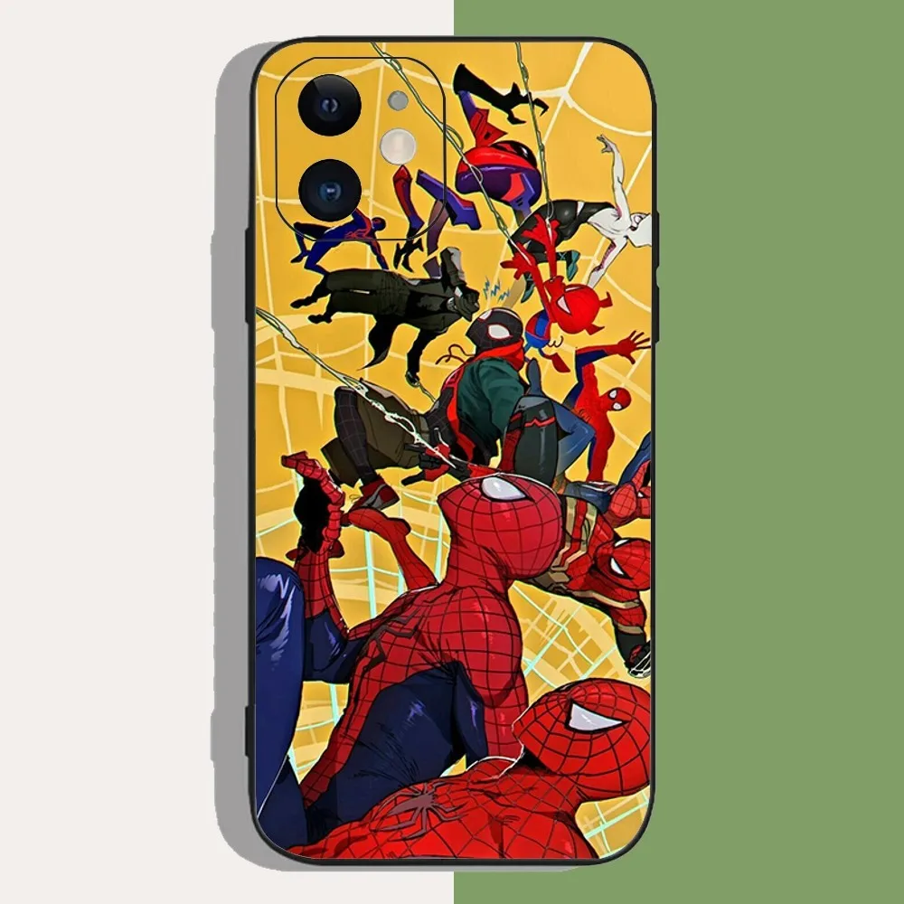 M-Marvel S-Spider-Man Phone Case For Iphone 15 11 13 14 Pro Max 7 8 Plus X Xr Xs Max Se2020 12mini Cover Case