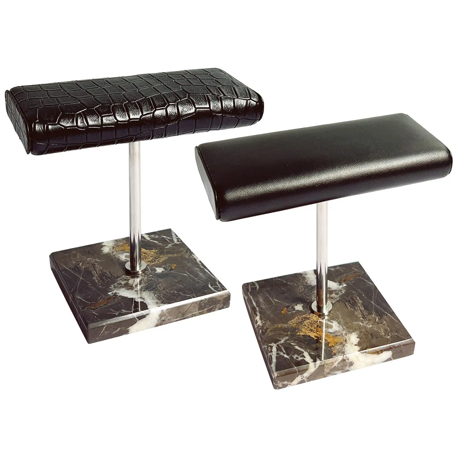 PU Leather Watch Display Stand Marble Base Durable for Home Organization