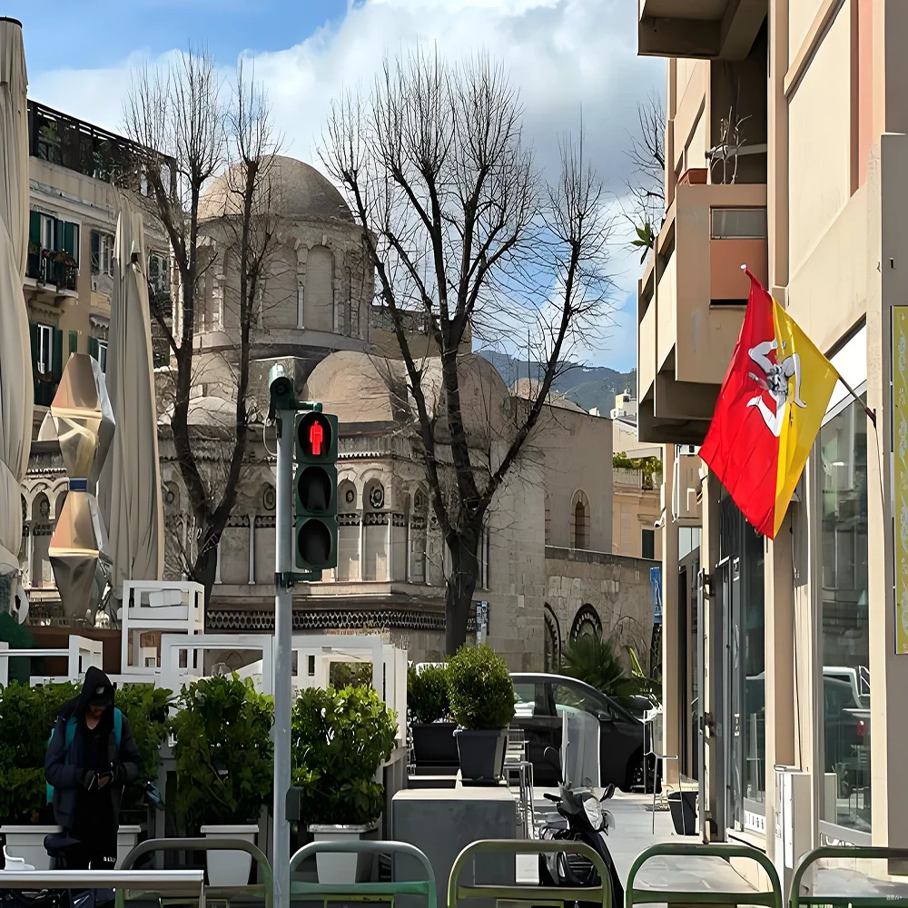 Sicily Regional Flag 90x150 Cm Polyester Hanging Banner - Indoor/Outdoor Cultural Event Decor Sicilian Pride Regional Symbol