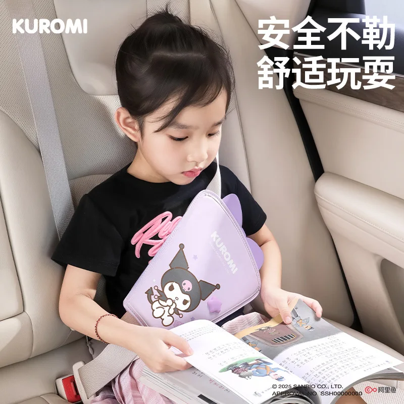 

Sanrio Hello Kitty Kuromi Children's Car Seat Belt Anchor Anti Pinch Neck Shoulder Protector Auxiliary Belt Girl's Gifts Toys