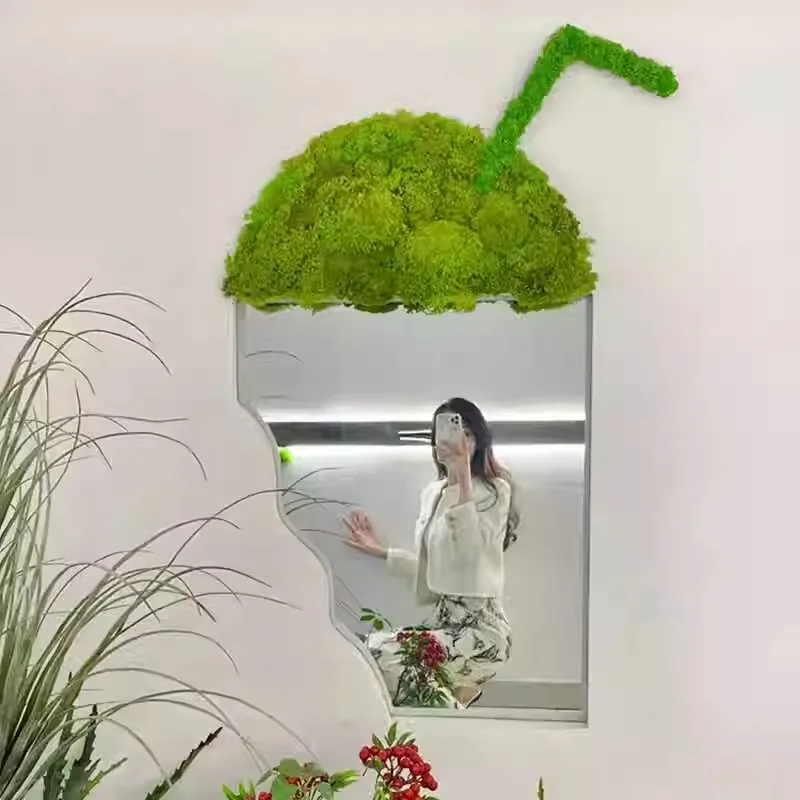 

Designer Decorate Mirror Adhesive Universal Girls Bedroom Wall Mirror Art Vanity Bathroom Cute Espejos Decorativos Home Decor