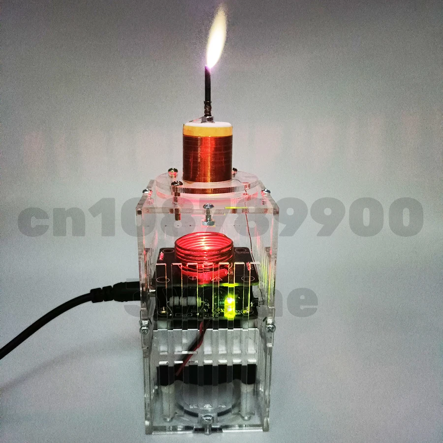 Electronic candle high frequency plasma Tesla coil DIY high temperature flame teaching kit parts hfsstc