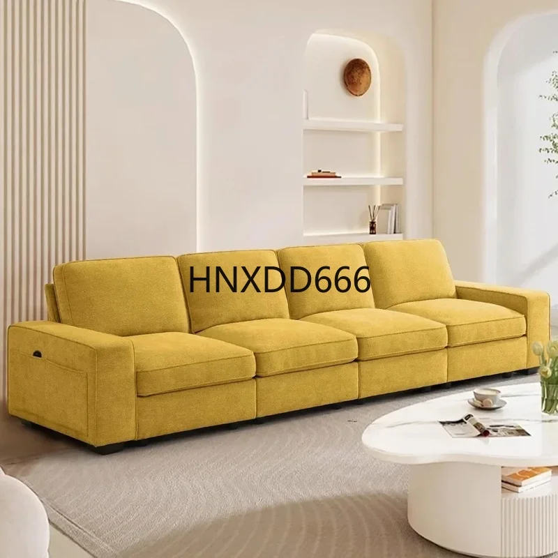 

128-Inch Modular Chenille Sofa with Storage, Modern 4-Seater Couch for Living Room and Office Comfort