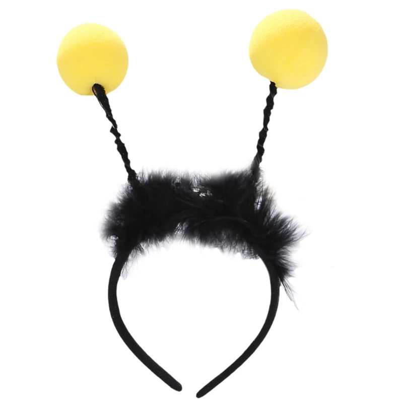 F92D Hair Hoop with Bulbs Cosplay LED Headbands Furry Theme with LED Bulb for Kid Pedlar Teens Headwear