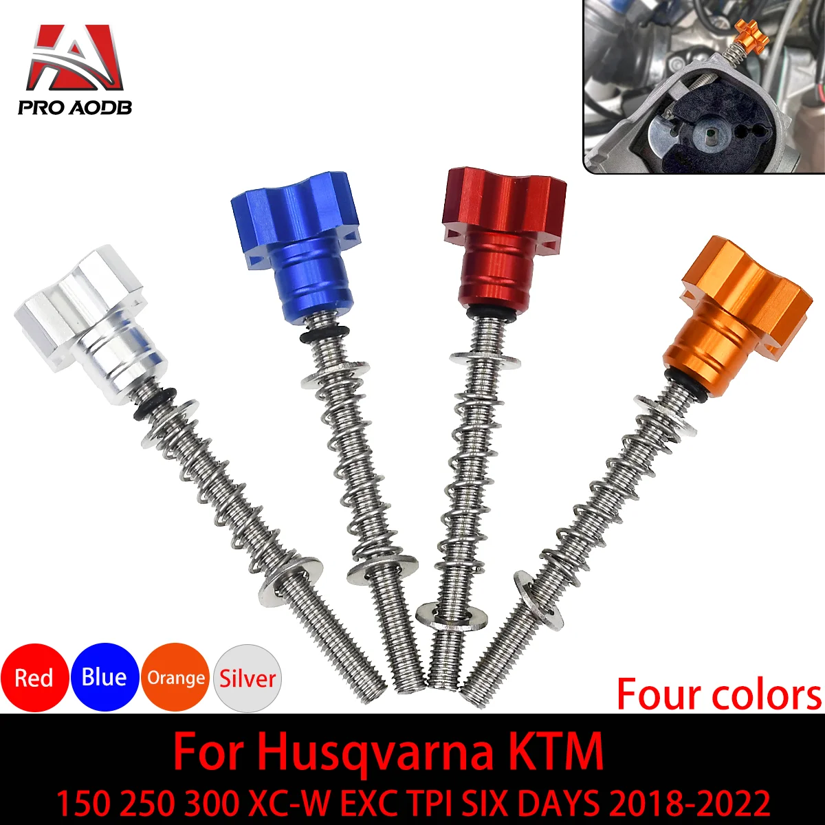 Motocross CNC Fuel Idle Speed Adjuster Screw For Husqvarna Gas Gas KTM 150 250 300 XC-W  EXC TPI Six Days 2018-2022 Model Parts